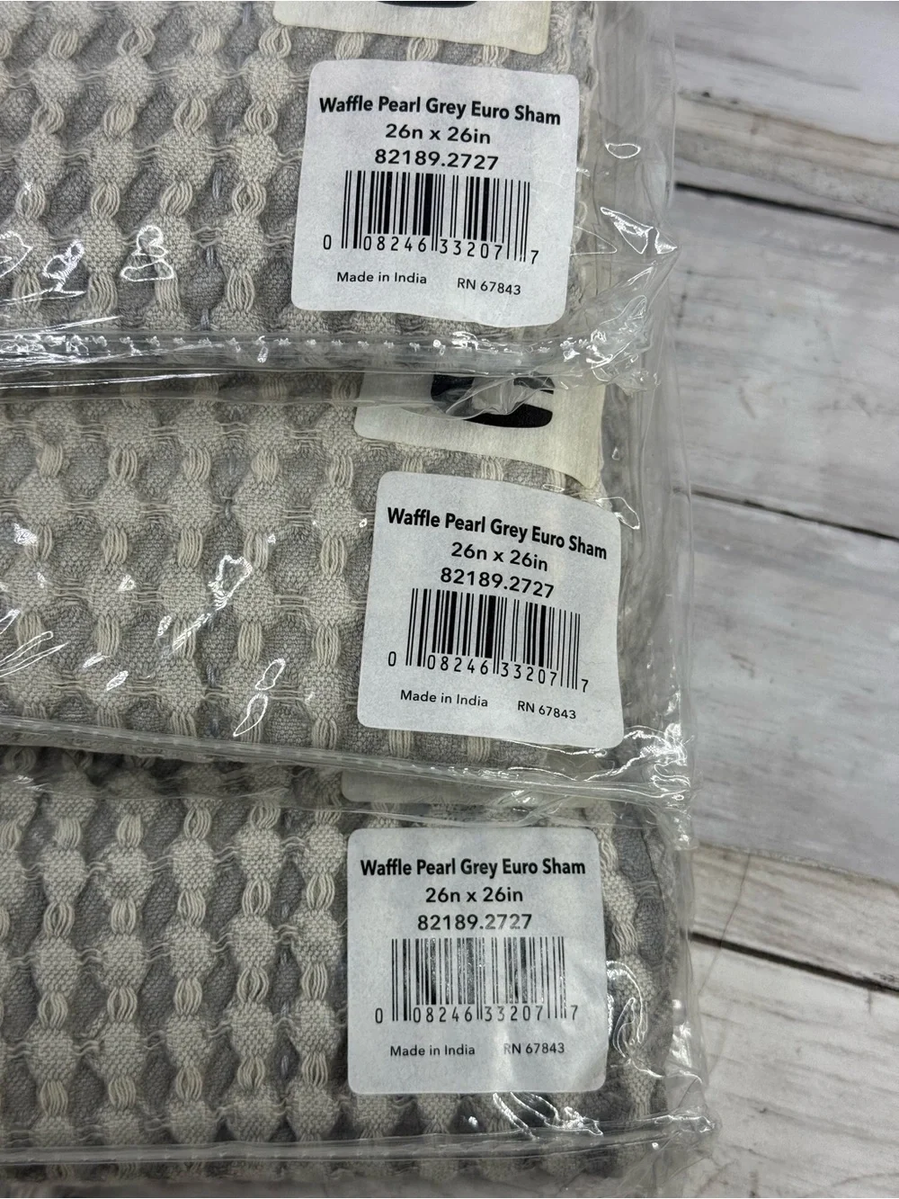 Elisabeth York Lida Waffle Knit Euro Shams in a soft